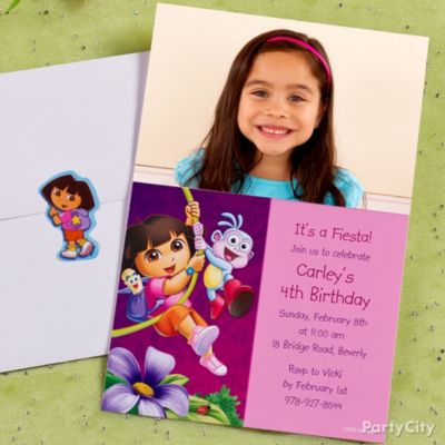 Dora Party Ideas: Invitations
