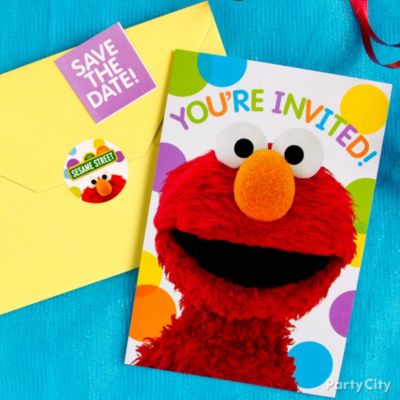 Elmo Party Ideas: Invitations