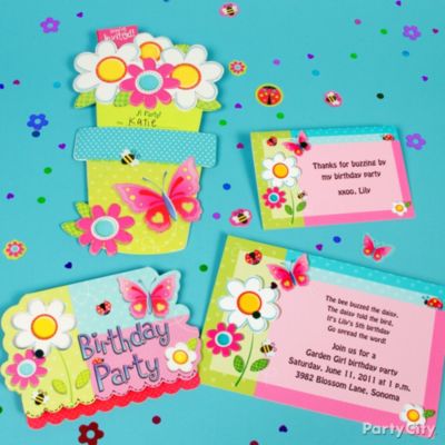 Garden Girl Party Invitation Ideas