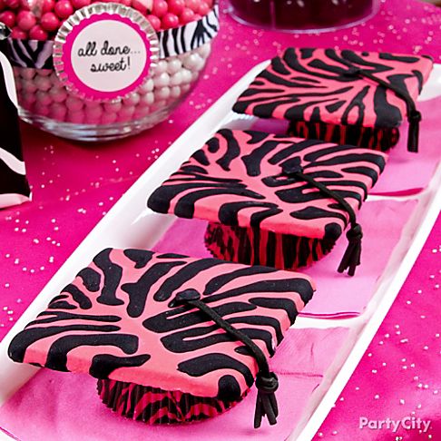 to go around shop all pink zebra grad party supplies