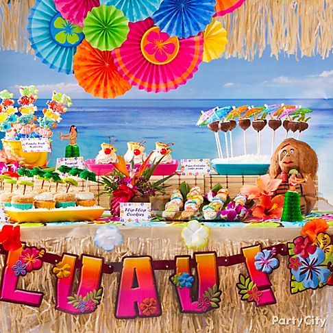 Birthday Cake Decorations on Sweet Ideas For Luau Party Treats   Party City