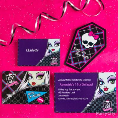 Monster High Party Invitation Ideas