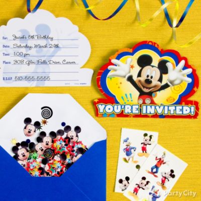 Mickey Mouse Party Ideas: Invitations