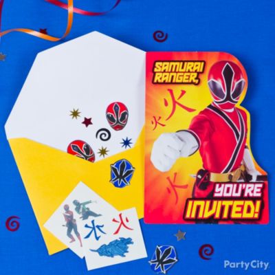 Power Rangers Party Ideas: Invitations