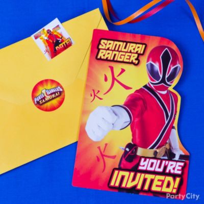 Power Rangers Party Ideas: Invitations