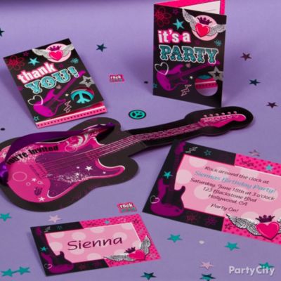 Rocker Girl Party Invitation Ideas