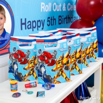 transformers idea bags favors favor bucket loot birthday easy humans pack guide supplies partycity assemble supersonic speed