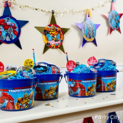 transformers transformer birthday decoration decorations diy parties google garland centerpieces star guide bots rescue banner cutouts curling outs cut ribbon