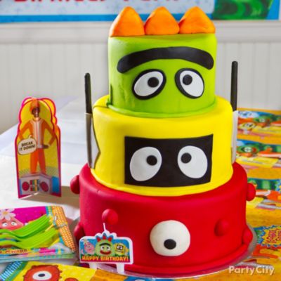 Gabba Gabba Birthday Cake on Yo Gabba Gabba Fondant Cake How To   Party City