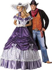 Elite Southern Belle and Gunslinger Couples Costumes