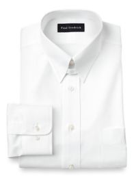 2-Ply Cotton Pinpoint Oxford Snap Tab Collar Dress Shirt