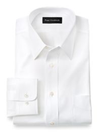 2-Ply Cotton Pinpoint Oxford Straight Collar Dress Shirt