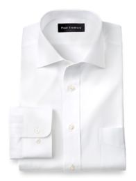 2-Ply Cotton Cutaway Collar Button Cuff Dress Shirt