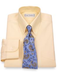 Non-Iron 2-ply 100% Cotton Pinpoint Button Down Collar Dress Shirt