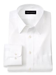 Non-Iron 2-ply 100% Cotton Pinpoint Oxford Straight Collar Dress Shirt