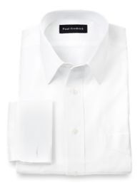 2-Ply Cotton Straight Collar , French Cuff Dress Shirt