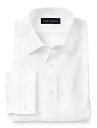 2-Ply Cotton Windsor Spread Collar French Cuff Dress Shirt
