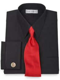 2-Ply Cotton European Straight Collar French Cuff Dress Shirt