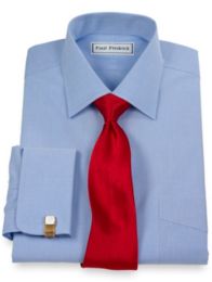 Non-Iron 2-ply 100% Cotton Windsor Spread Collar French Cuff Dress Shirt