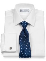 Luxury 140's Cotton Windsor Spread Collar French Cuff Dress Shirt