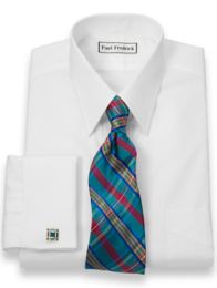 Luxury 140's Cotton Straight Collar French Cuff Dress Shirt