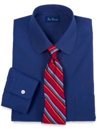 2-Ply Cotton Club Collar Trim Fit Dress Shirt