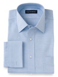 Trim Fit Pinpoint Oxford Windsor Spread Collar French Cuff Dress Shirt