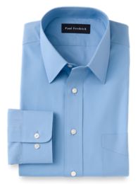 2-Ply Cotton Straight Collar Trim Fit Dress Shirt