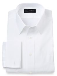 2-Ply Cotton Straight Collar Trim Fit Dress Shirt