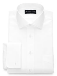 Non-Iron 2-ply 100% Cotton Windsor Spread French Cuff Trim Fit Dress Shirt