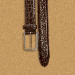 Faux Alligator Embossed Leather Belt