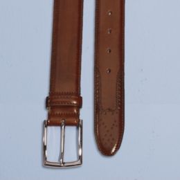 Italian Leather Belt with Perforation Detail