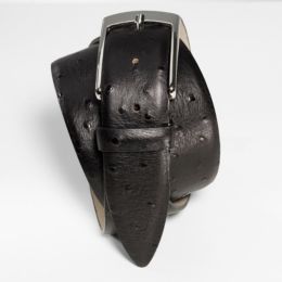 Faux Ostrich Oxford Italian Leather Belt