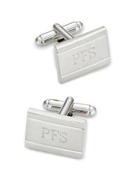 Brushed Metal Engraveable Cufflinks