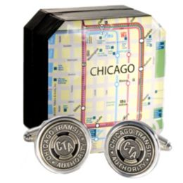 Genuine Chicago Transit Token Cufflinks