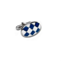 Enamel Argyle Patterned Cufflinks