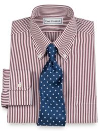 2-Ply Cotton Bengal Stripe Buttondown Collar Dress Shirt