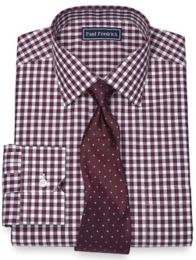 100 Cotton Gingham Spread Collar Dress Shirt Paul Fredrick