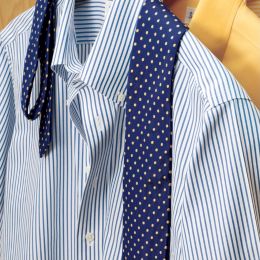 Non-Iron Cotton Bengal Stripe Button Cuff Dress Shirt