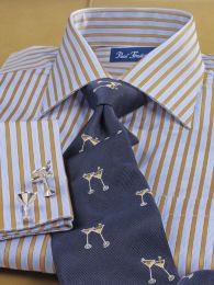 Men's Italian Striped Dress Shirt