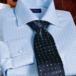 Twill Grid Pattern Dress Shirt