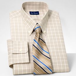 Trim Fit Grid Check Pinpoint Oxford Dress Shirt