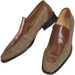 Italian Leather & Canvas Loafer