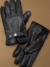 - Snap Closure Gents Cashmere Lined Sheepskin Gloves