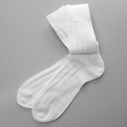 Narrow Ribbed Over-The-Calf Socks