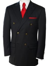 100% Wool Double-Breasted Travel Blazer