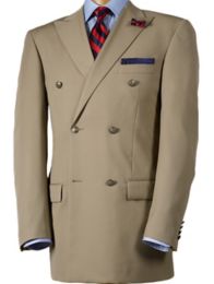 100% Wool Double-Breasted Travel Blazer