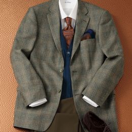 Italian Wool Plaid Two-Button Sportcoat