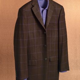 Espresso Windowpane Italian Wool Sportcoat