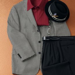 Houndstooth Three-Button Sportcoat